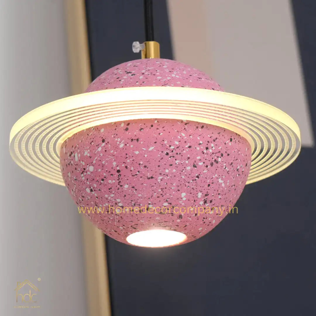 Hdc Modern LED Planet Shape Industrial Cement Hanging Lamps for Restaurant Bar Island Kitchen