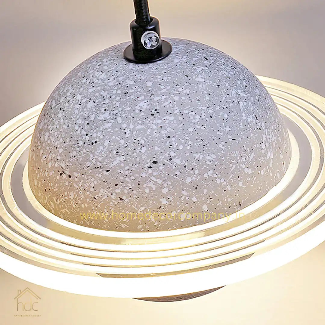 Hdc Modern LED Planet Shape Industrial Cement Pendant Light Hanging Lamps for Restaurant Bar Island Kitchen