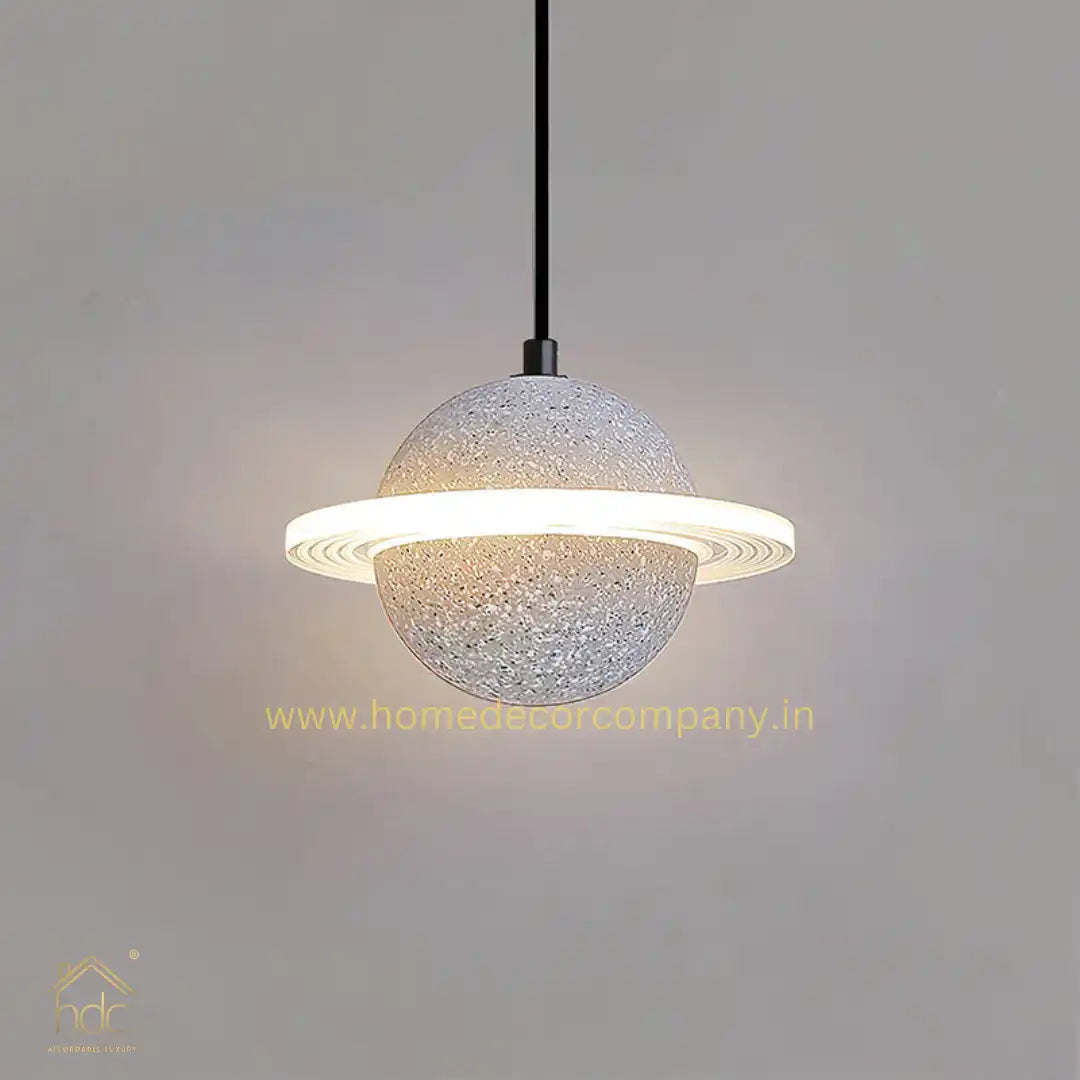 Hdc Modern LED Planet Shape Industrial Cement Pendant Light Hanging Lamps for Restaurant Bar Island Kitchen