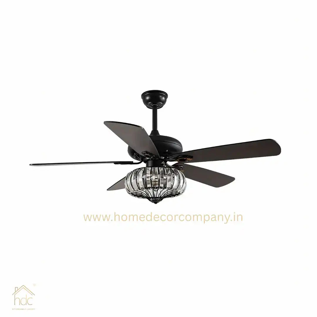 HDC Woodland Crystal Chandelier Ceiling Fan with Remote Control