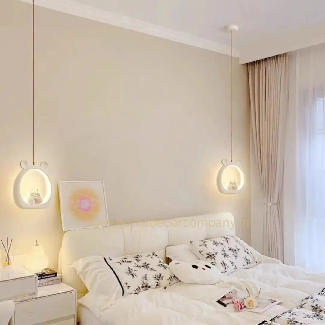 HDC Cream Cute Warm Kids Room Girl Bedroom Hanging Pendant Light