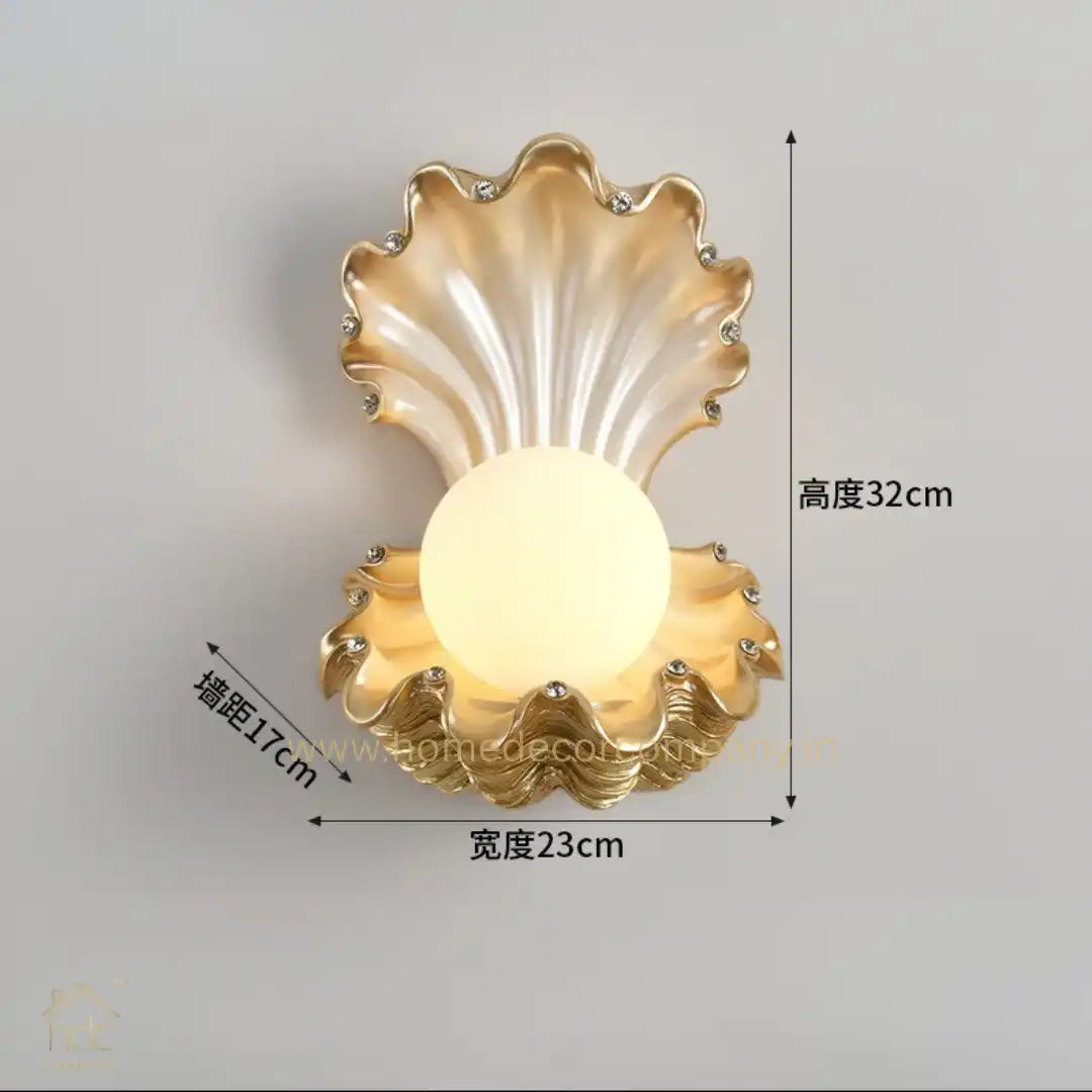 HDC Cream Style French Creative TV Background Pearl Decoration Wall lamp