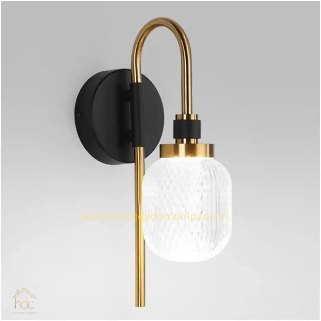HDC LED Acrylic Black Gold Frost Wall Light Living Dining Bedside Light - Tricolor