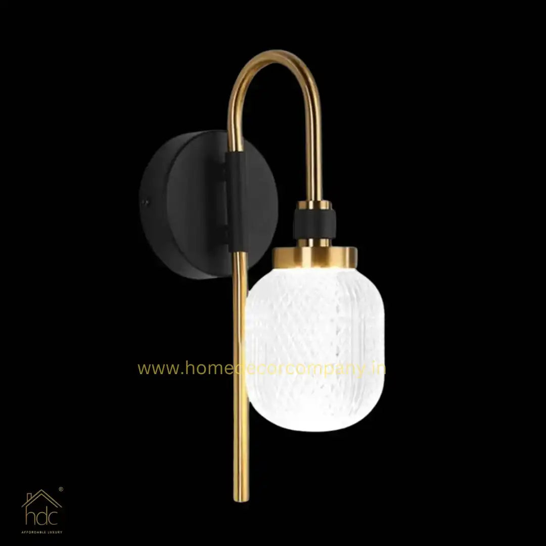 HDC LED Acrylic Black Gold Frost Wall Light Living Dining Bedside Light - Tricolor