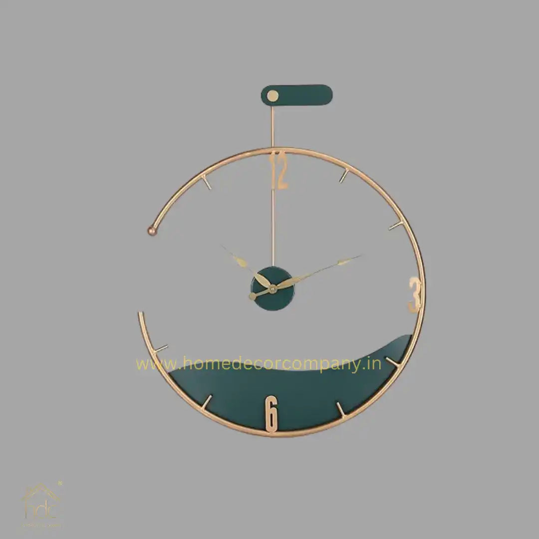 Hdc Europe Mid Century Metal Wall Clock Wrought Iron Antique Look Round Wall Hanging Clock New Style Bedroom Decoration Clock