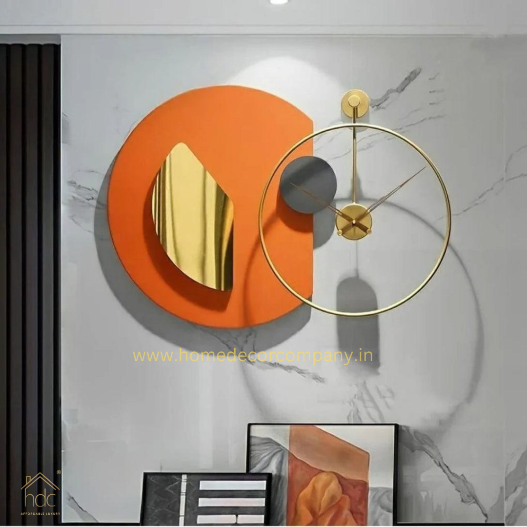 Hdc Latest Design Metal Luxury Wall Clock Double Sharp Wall Clock