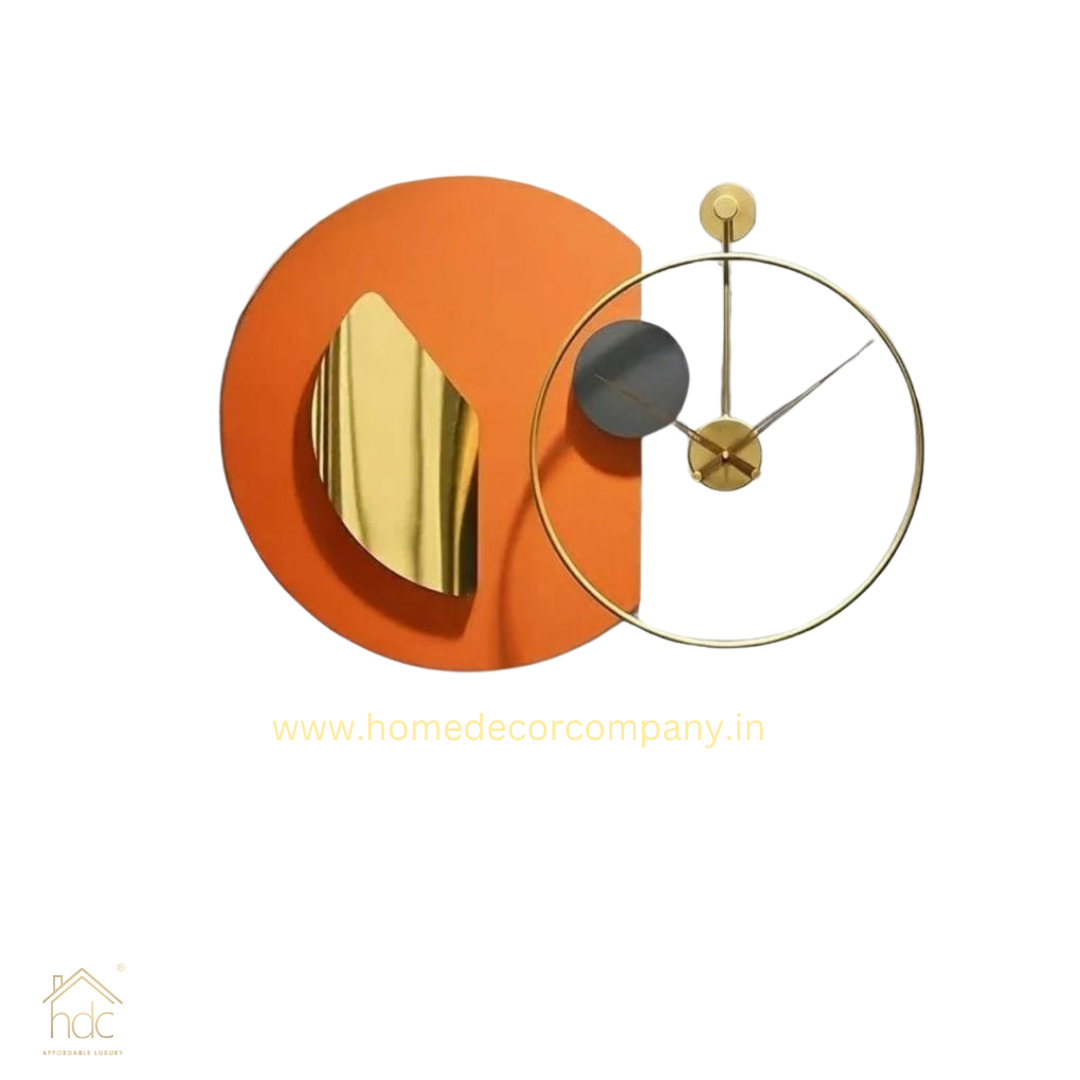 Hdc Latest Design Metal Luxury Wall Clock Double Sharp Wall Clock