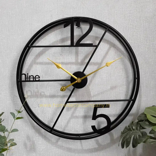 Hdc Black European Modern Wall Clock Colorful Metal Stereo Retro with Quartz Needle Creative Living Room - HDC Lights