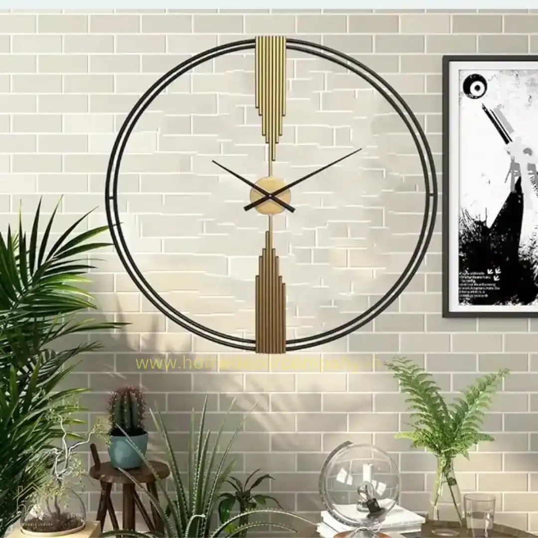 Hdc Modern Fashion Nordic Creative Minimalist Living Room Home Wall Decoration Art Metal Clock Decor Large Wall Clock - HDC Lights