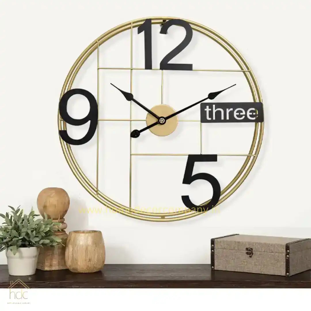 Hdc Modern Fashion Nordic Creative Minimalist Living Room Home Wall Decoration Art Metal Clock Decor Large Wall Clock - HDC Lights