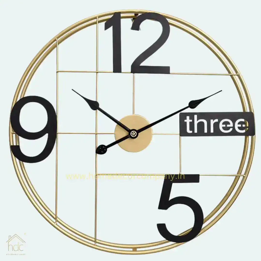 Hdc Modern Fashion Nordic Creative Minimalist Living Room Home Wall Decoration Art Metal Clock Decor Large Wall Clock - HDC Lights