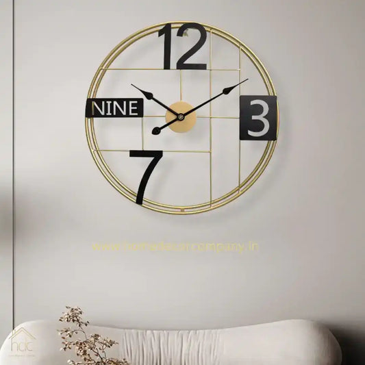Hdc Modern Fashion Nordic Creative Minimalist Living Room Home Wall Decoration Art Metal Clock Decor Large Wall Clock - HDC Lights
