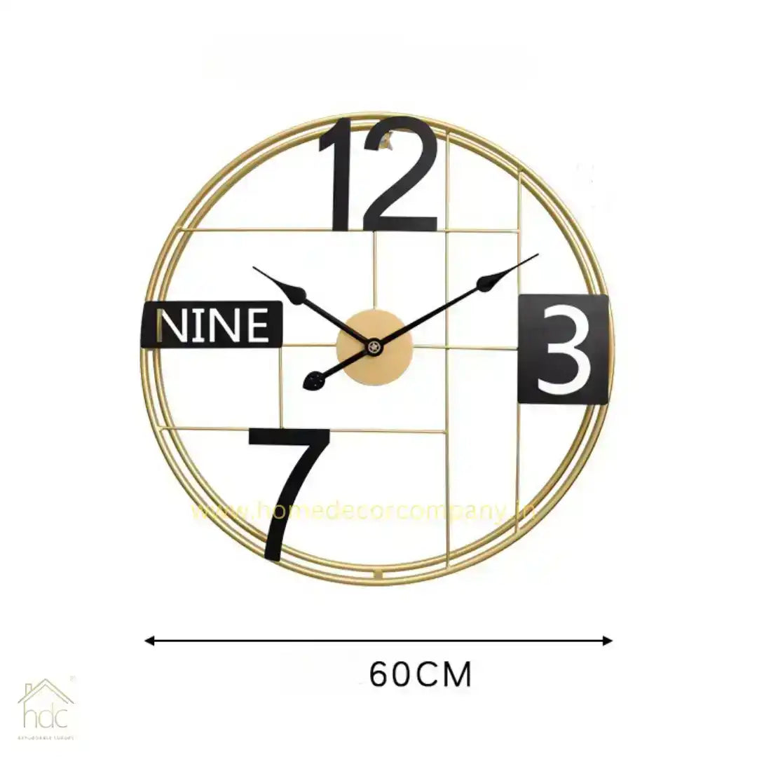 Hdc Modern Fashion Nordic Creative Minimalist Living Room Home Wall Decoration Art Metal Clock Decor Large Wall Clock - HDC Lights