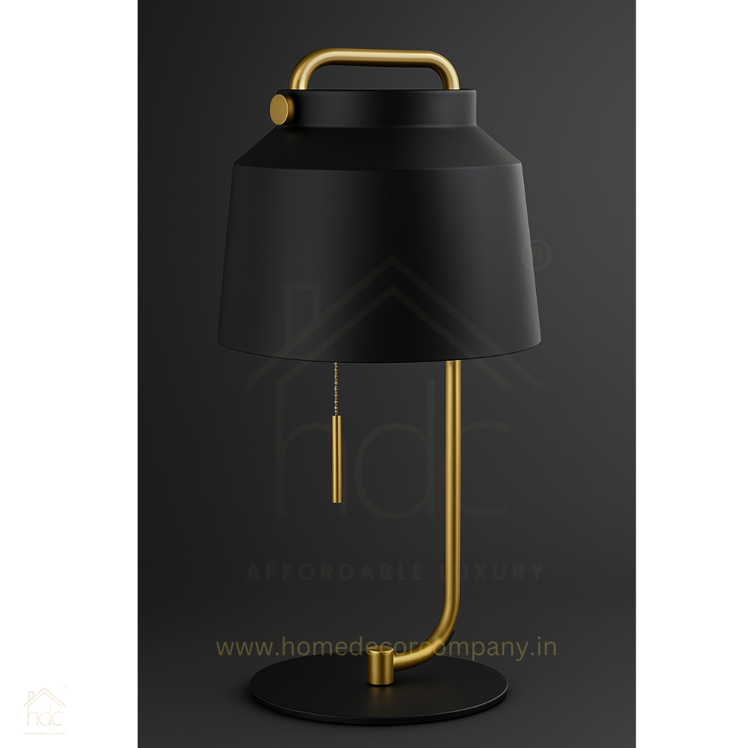 Hdc Moden Black Light Luxury Creative Bedroom Bedside Table Lamp For Living Room Study Simple Decorative
