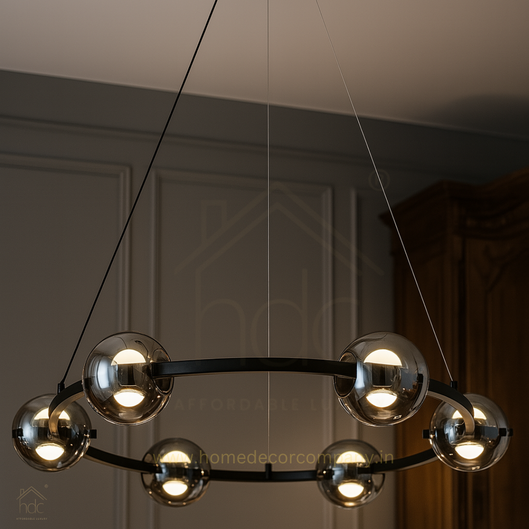 HDC Italian Minimalist Design Modern Chandelier for Sophisticated Living and Bedrooms E27 Base Middle Lamp Size for Hotels