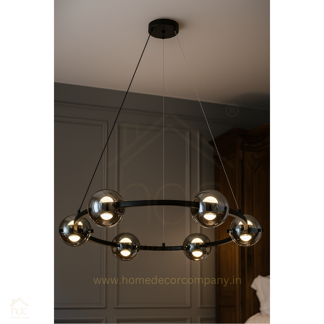 HDC Italian Minimalist Design Modern Chandelier for Sophisticated Living and Bedrooms E27 Base Middle Lamp Size for Hotels