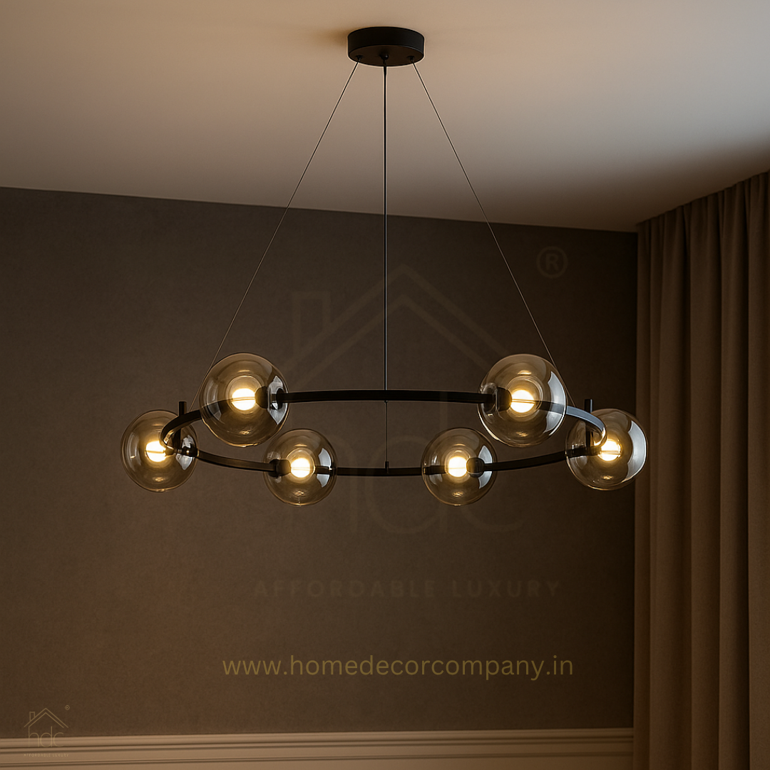 HDC Italian Minimalist Design Modern Chandelier for Sophisticated Living and Bedrooms E27 Base Middle Lamp Size for Hotels