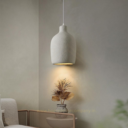 Hdc Modern Mid Century Resin Concrete Cylinder Industrial Farmhouse Pendant Light for Kitchen Island Dining Room Bedroom Living Room