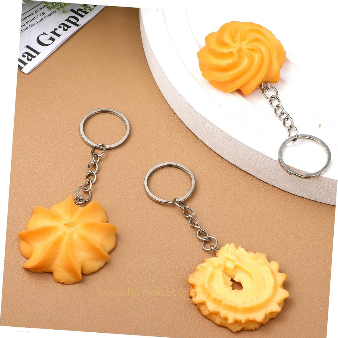 HDC Swirl Cookie Keyring | Cute Foodie-Inspired Accessory