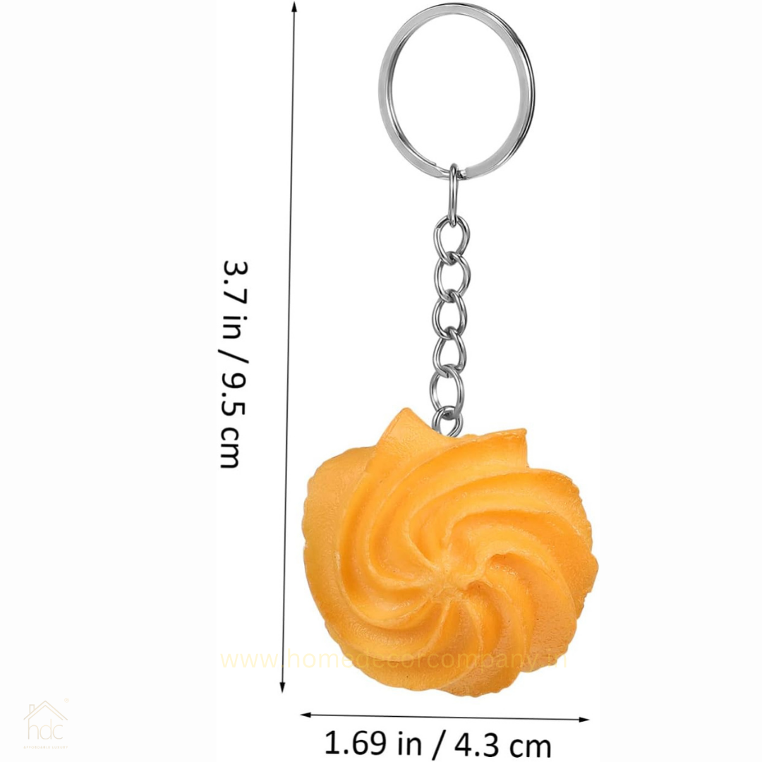 HDC Swirl Cookie Keyring | Cute Foodie-Inspired Accessory