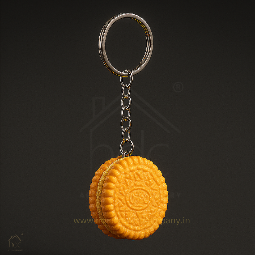 HDC Cream Biscuit Keyring | Fun & Quirky Food Accessory