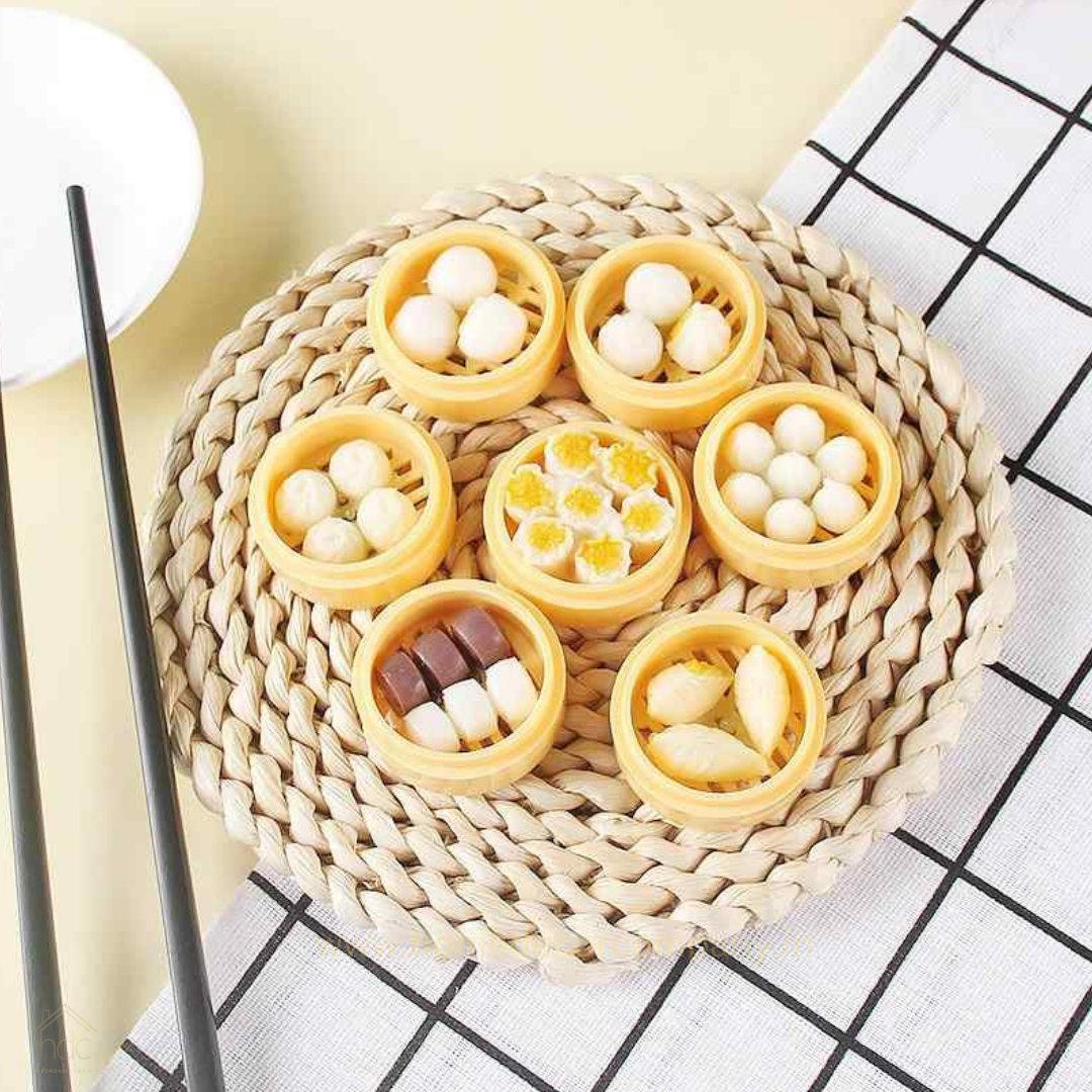HDC Mini Dim Sum Basket Keyring | Cute Food Lover’s Accessory