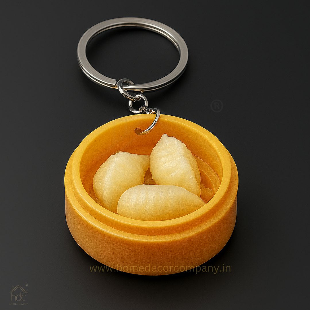 HDC Mini Dim Sum Basket Keyring | Cute Food Lover’s Accessory