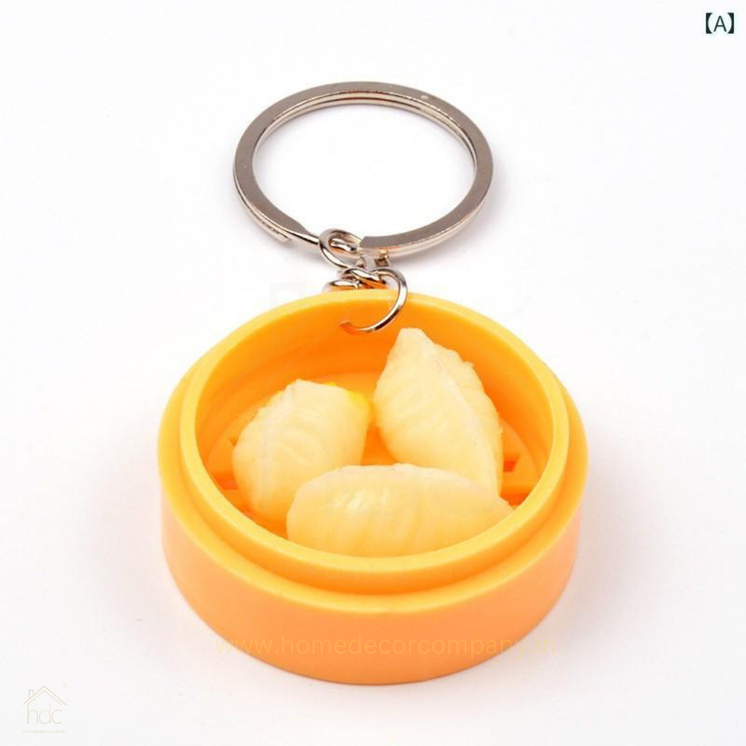 HDC Mini Dim Sum Basket Keyring | Cute Food Lover’s Accessory