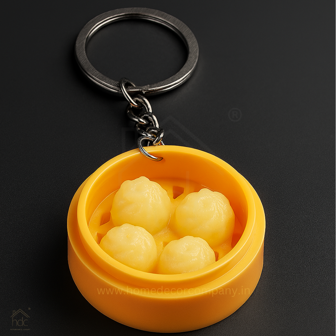 HDC Mini Dumpling Basket Keyring | Quirky Food-Themed Accessory