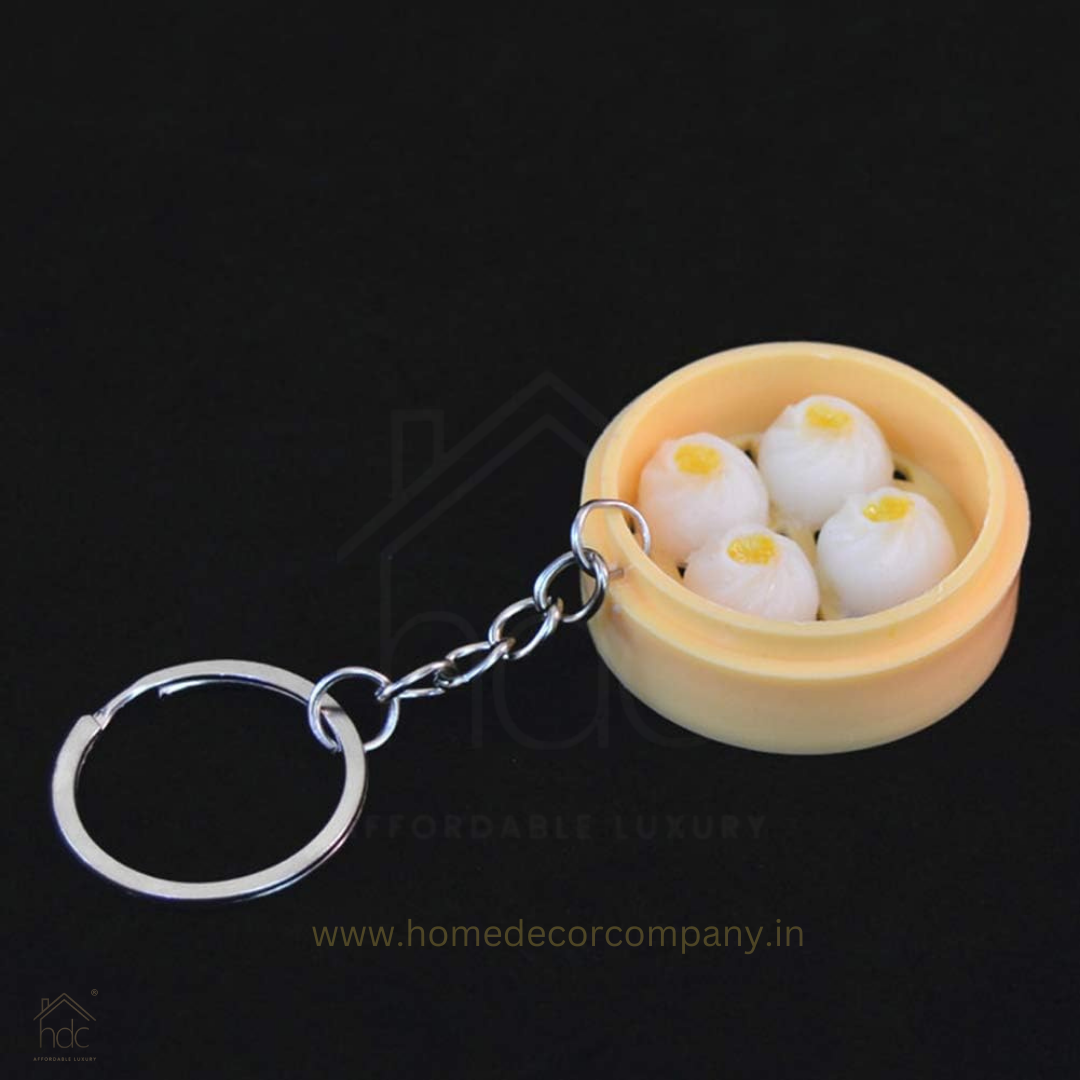 HDC Mini Dumpling Basket Keyring | Quirky Food-Themed Accessory