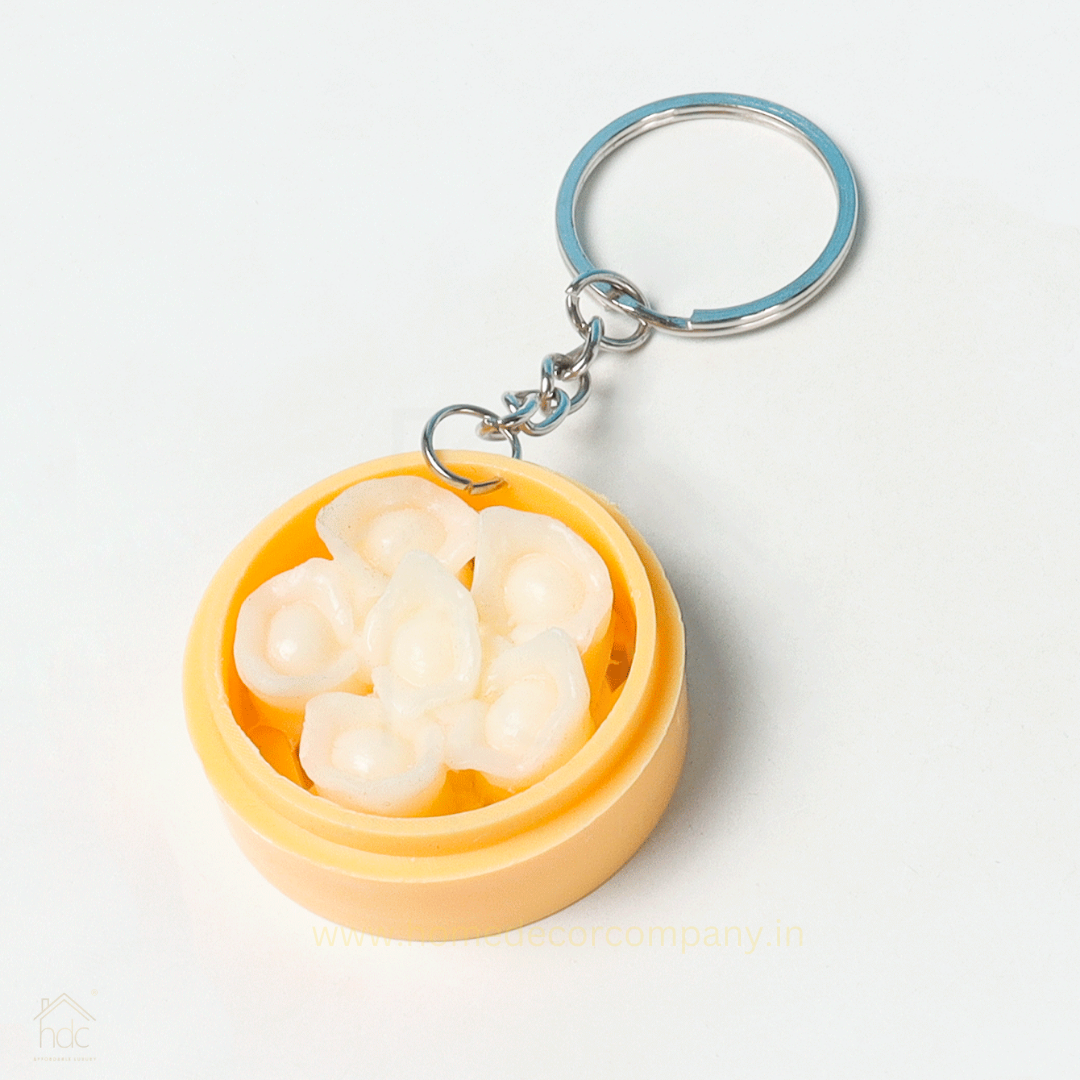 HDC Mini Wonton Basket Keyring | Cute Asian Food Keychain