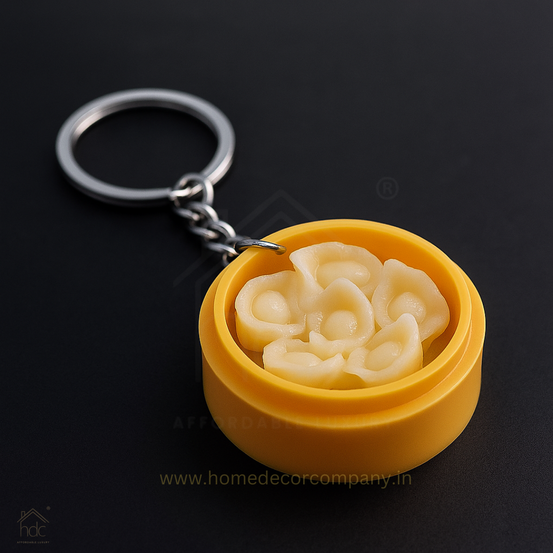 HDC Mini Wonton Basket Keyring | Cute Asian Food Keychain