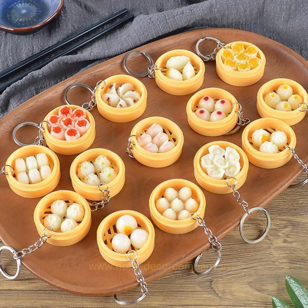 HDC Mini Dumpling Basket Keyring | Quirky Food Lover’s Accessory Keyring