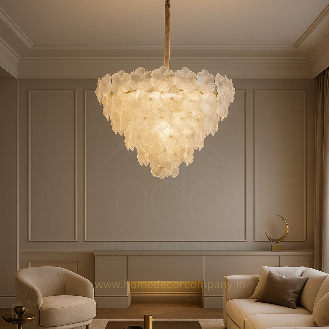HDC 500 MM Luxury Crystal Flower Petal ChandelierChandelier Elegant Lighting Clear Glass Chandeliers