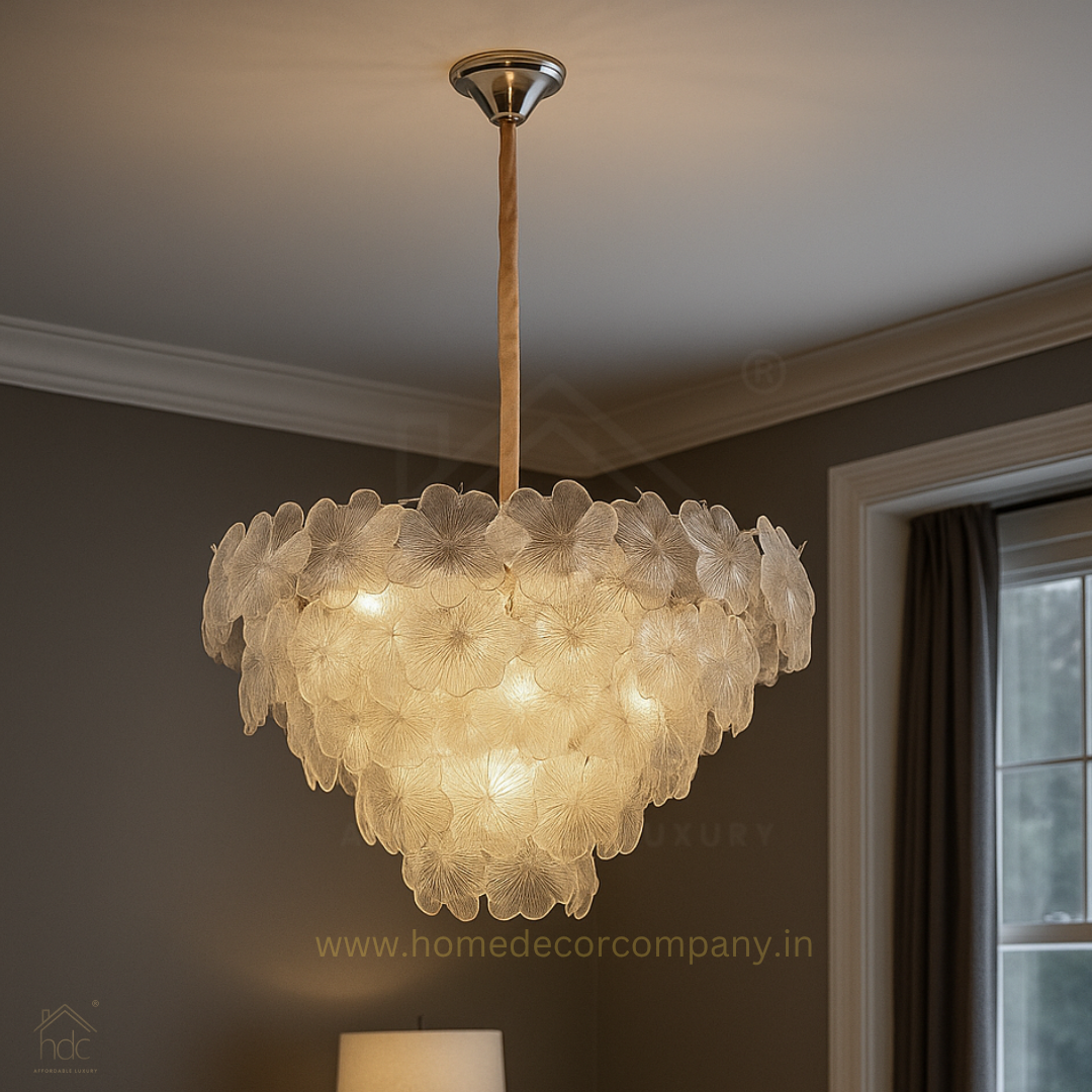 HDC 500 MM Luxury Crystal Flower Petal ChandelierChandelier Elegant Lighting Clear Glass Chandeliers
