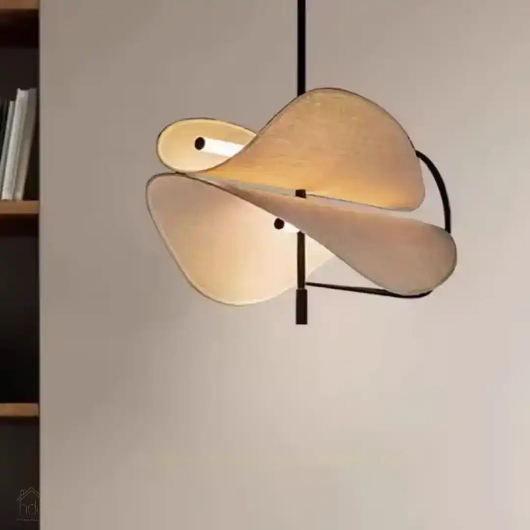 Hdc Modern Japanese Style Nordic Fabric Led Chandelier Living Dining Bedroom Pendant Light Indoor Lighting Fixtures