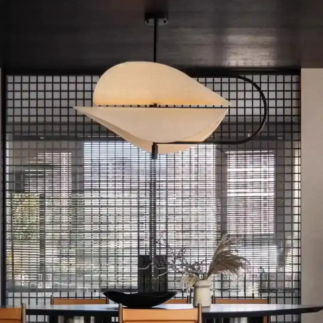 Hdc Modern Japanese Style Nordic Fabric Led Chandelier Living Dining Bedroom Pendant Light Indoor Lighting Fixtures