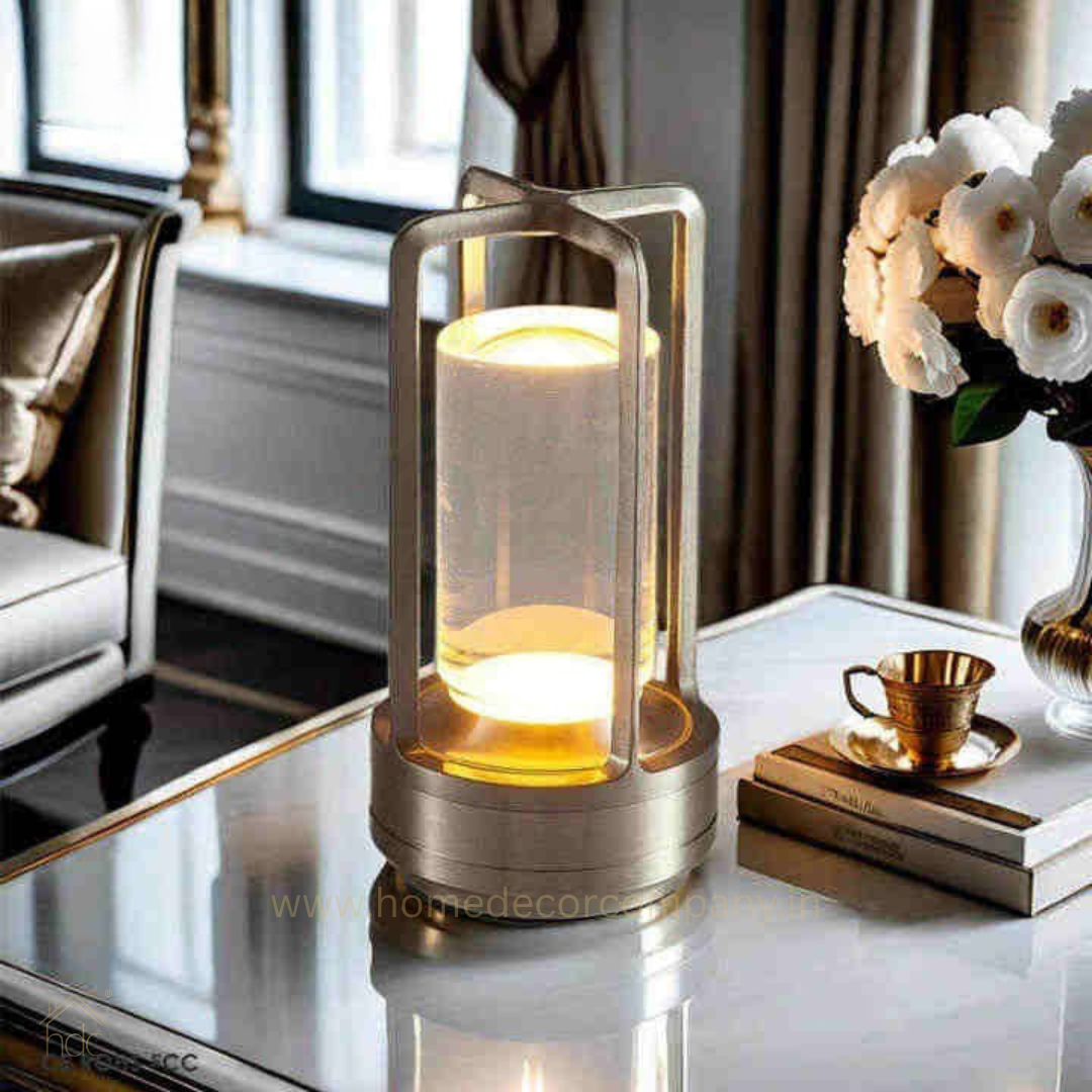 Hdc Modern Minimalist Rechargeable LED Table Lamp Warm White Cordless Touch Control for Home Decor Bedside Dining