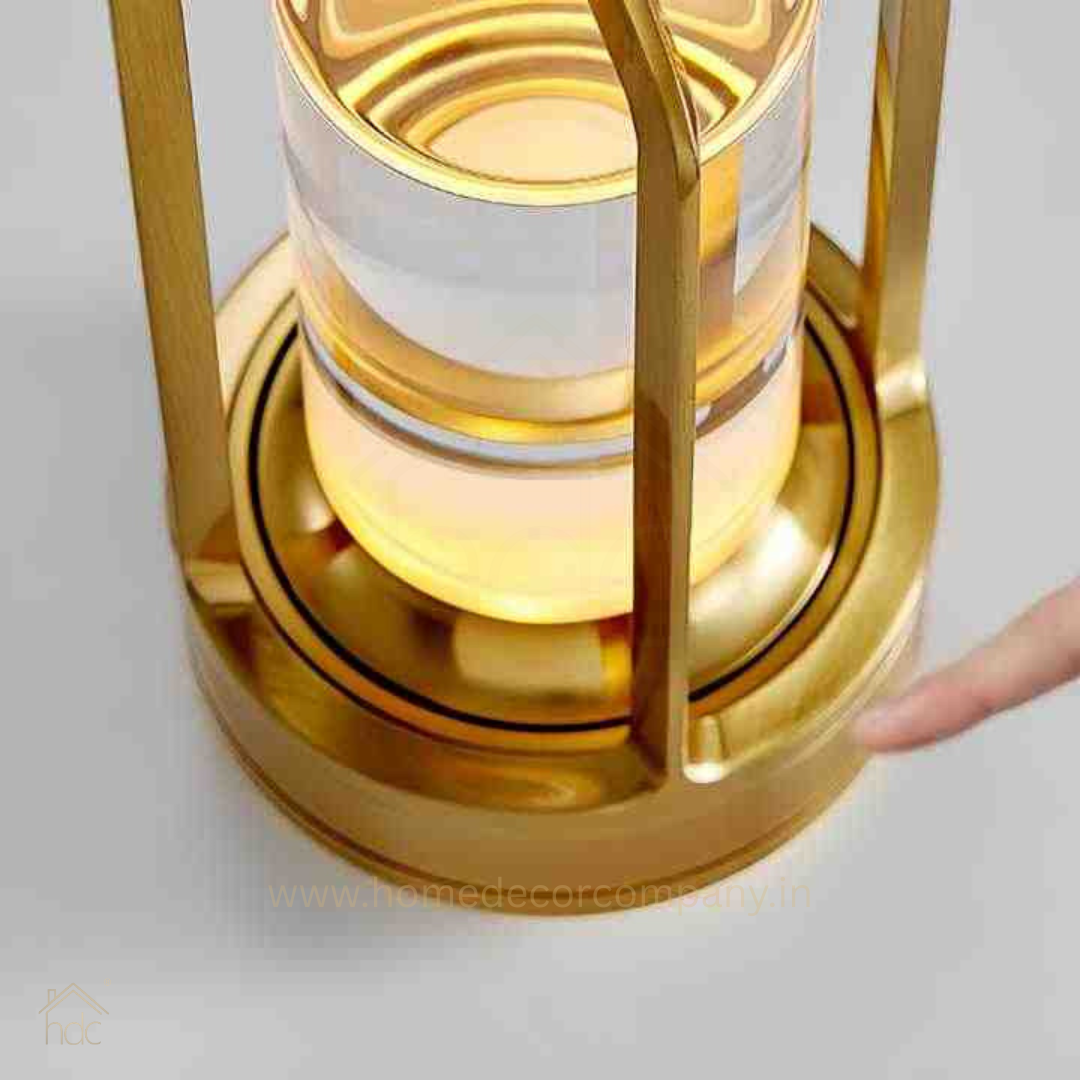 Hdc Modern Minimalist Rechargeable LED Table Lamp Warm White Cordless Touch Control for Home Decor Bedside Dining