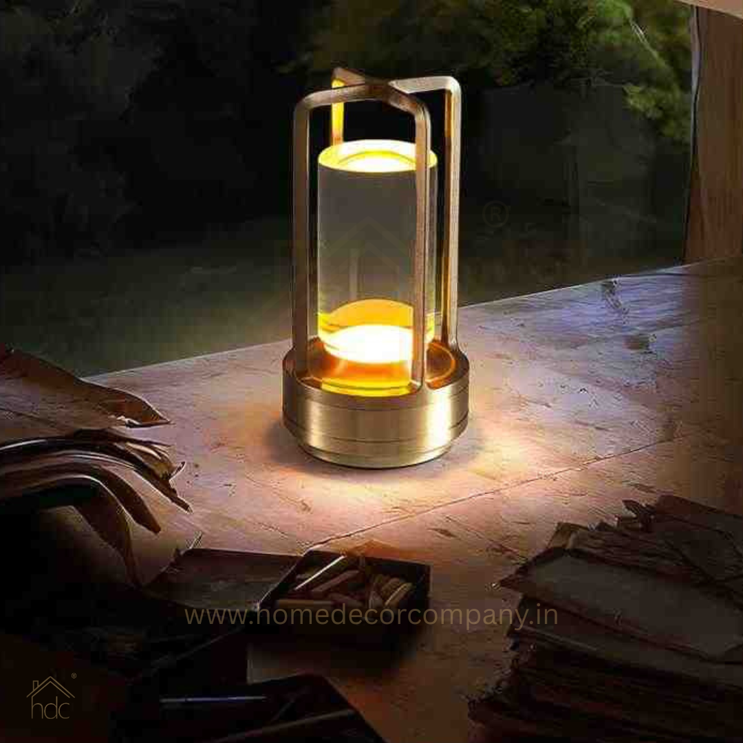 Hdc Modern Minimalist Rechargeable LED Table Lamp Warm White Cordless Touch Control for Home Decor Bedside Dining