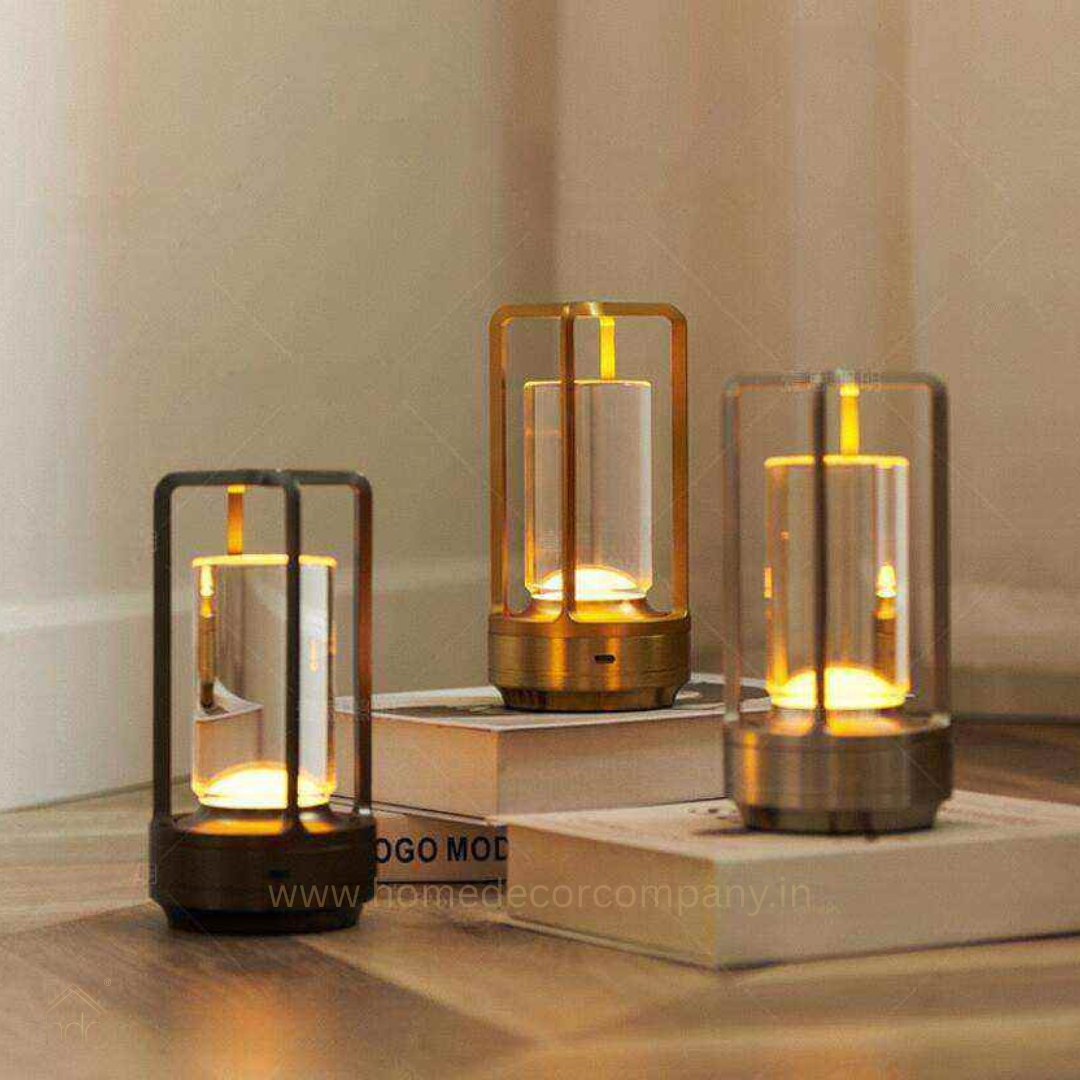 Hdc Modern Minimalist Rechargeable LED Table Lamp Warm White Cordless Touch Control for Home Decor Bedside Dining