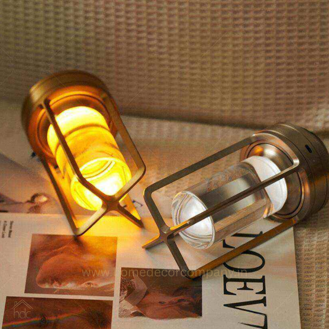 Hdc Modern Minimalist Rechargeable LED Table Lamp Warm White Cordless Touch Control for Home Decor Bedside Dining