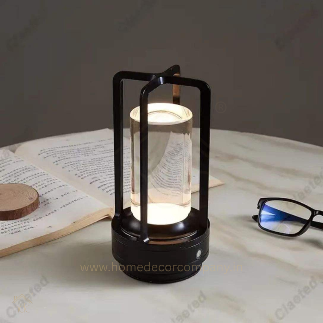 Hdc Modern Minimalist Rechargeable LED Table Lamp Warm White Cordless Touch Control for Home Decor Bedside Dining