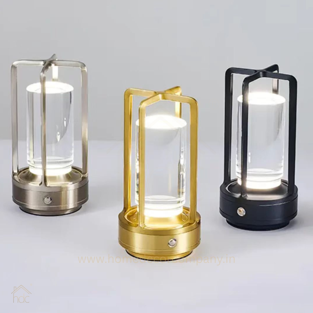 Hdc Modern Minimalist Rechargeable LED Table Lamp Warm White Cordless Touch Control for Home Decor Bedside Dining