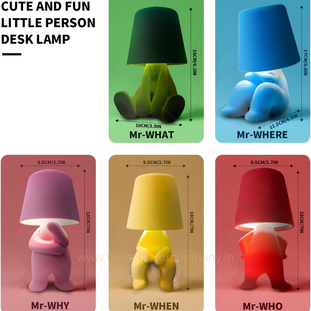 Hdc Little Modern Table Lamp for Bedroom: Rechargeable Cute Light for Kids, Teens - Gift for Birthday Christmas