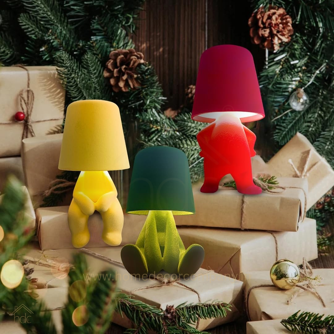 Hdc Little Modern Table Lamp for Bedroom: Rechargeable Cute Light for Kids, Teens - Gift for Birthday Christmas