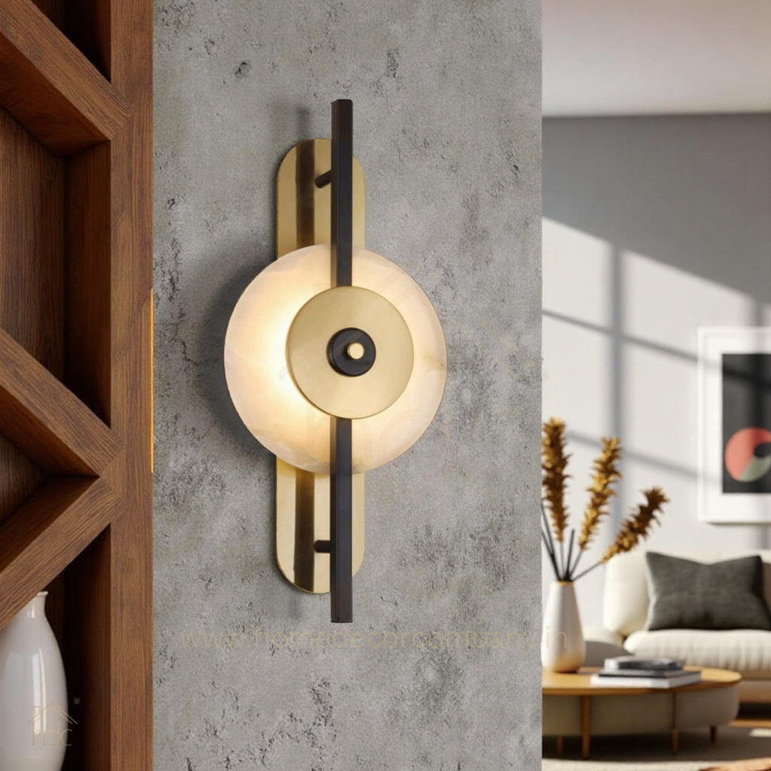 Hdc LED 450MM Marble Gold Wall Light Living Dining Bedside Light