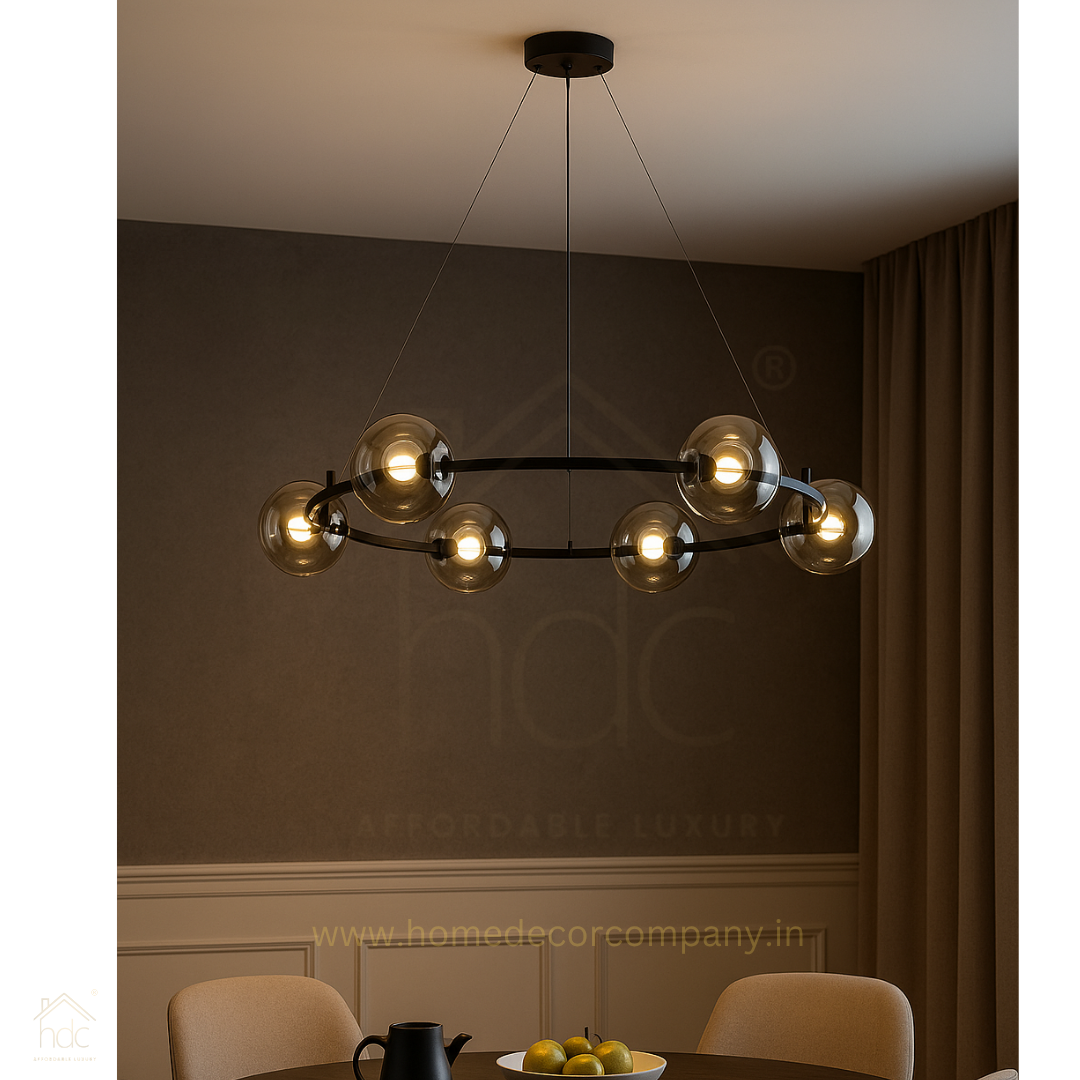 HDC Italian Minimalist Design Modern Chandelier for Sophisticated Living and Bedrooms E27 Base Middle Lamp Size for Hotels