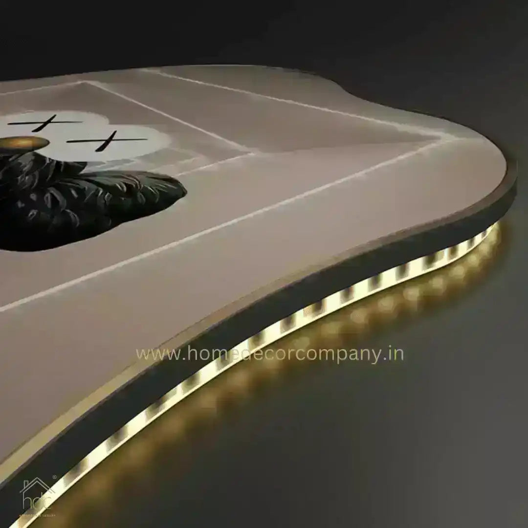 Hdc Modern Aestheticism Home Decor HD Printed Canvas Of Peacock LED Lights Luxury Modern Art Crystal Porcelain Led Wall Painting (24*48 IN) - HDC Lights