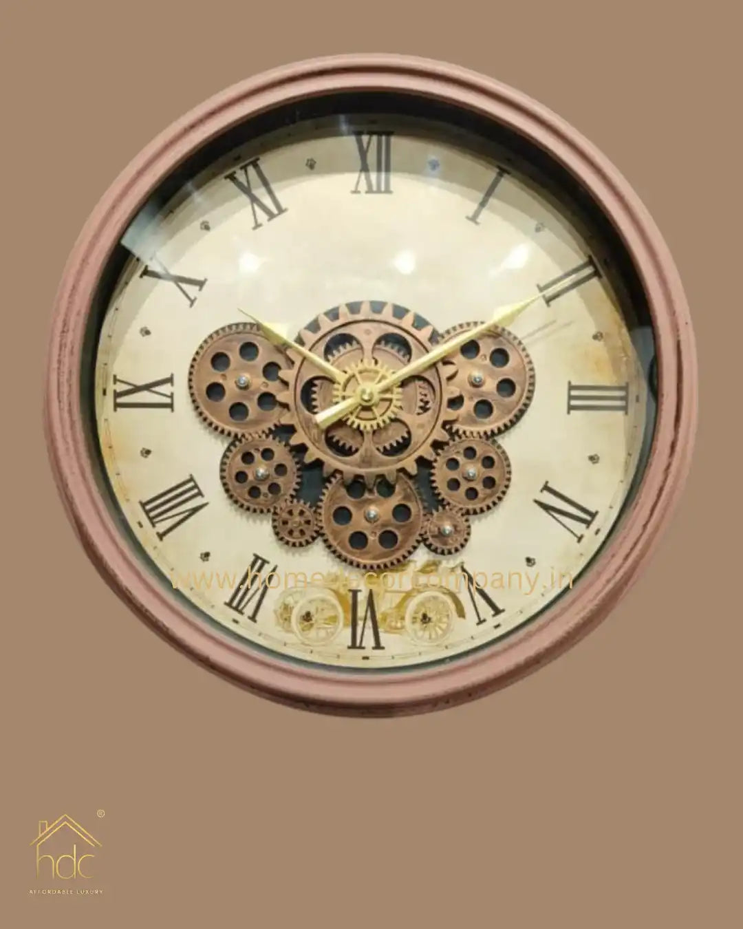 HDC Modern Royal Metal Gear Mechanical Clock Style 43CM